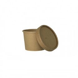 Tarrina y tapa Sopa - Kraft 240ml (9x6cm) 25uds