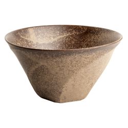 Tigela alta 19x10,5cm Porcelana modelo: "Onda Brown" Tigela alta 19x10,5cm...