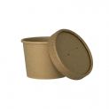 Tarrina e sopa de tampa - Kraft 240ml (9x6cm) 25UDS