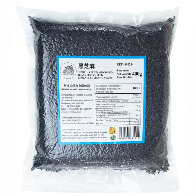Sementes de gergelim preto (OM) 400g