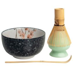 Defina para chá: tigela, escova, suporte e colher. "Maple folha" 13x7cm