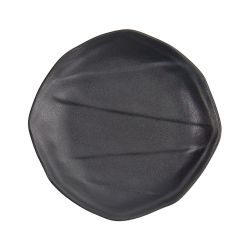 Prato de melamina redonda 16 cm - preto fosco