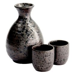 Conjunto de saquê "marrom...