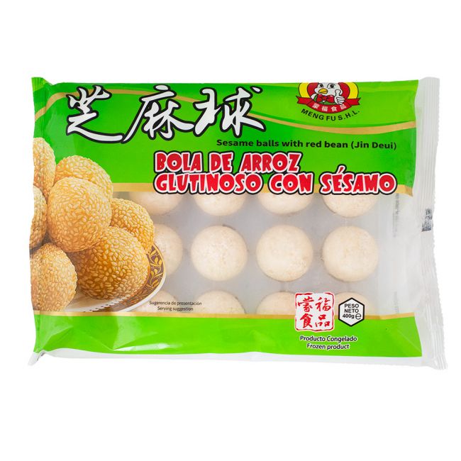 Bola de arroz glutinoso com sésamo (Mengfu) 400g