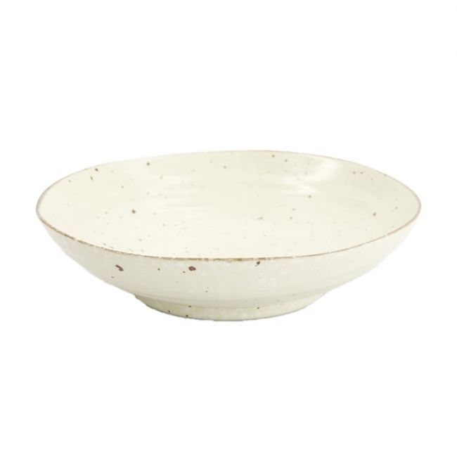 Placa de porcelana redonda "shirogesho" (21x5cm)