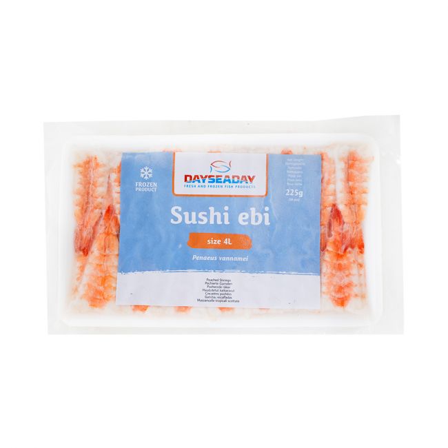 Sushi ebi vannamei 4L 8.6-9cm 30psc (DAYSEADAY) 225g