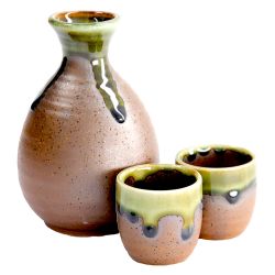 Conjunto de saquê "marrom...