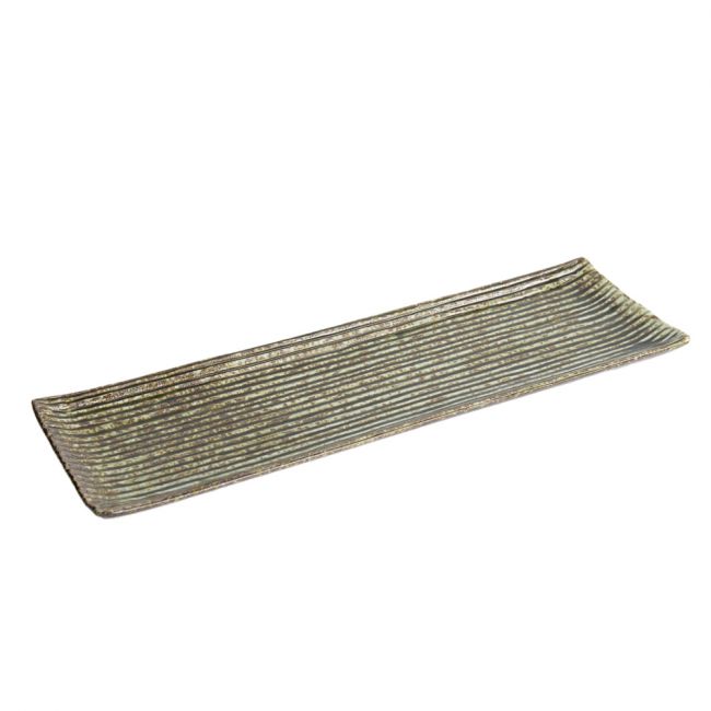 Placa retangular 33x10.5cm. Modelo: "listrado verde"