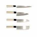 Definir 4 facas japonesas (Sashimi + Deba + Santoku + Nakiri)
