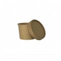 Tarrina e sopa de tampa - Kraft 240ml (9x6cm) 25UDS