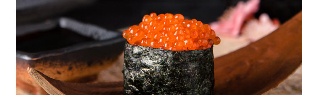 Peixes, frutos do mar e produtos de sushi