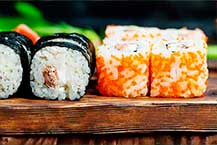 Comida asiática: japonês, chinês, tailandês, ...